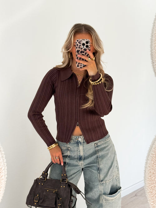 Vivian top brown