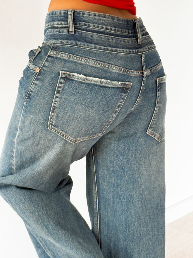 Stretch - Bliss wide jeans vintage denim