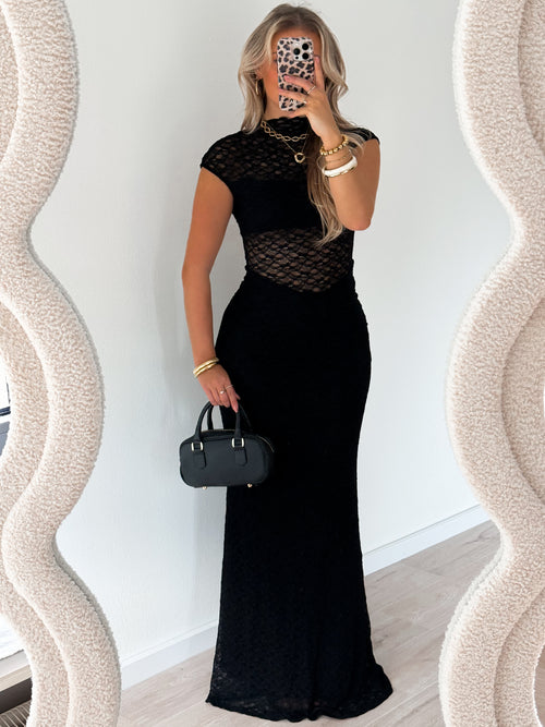 Rose dress black